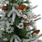 4ft. Pre-Lit Frosted Artificial Christmas Tree in Decorative Planter, White LED Lights